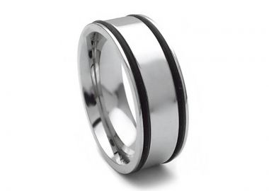 Ανδρικό Δαχτυλίδι από ατσάλι με σχέδιο AT118 - Asimenio - 