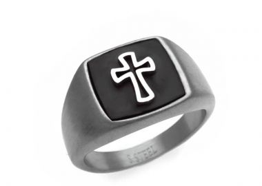 Ανδρικό Δαχτυλίδι από ατσάλι με σχέδιο AT132 - Asimenio - 