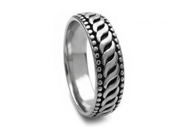 Ανδρικό Δαχτυλίδι ατσάλι με μοντέρνο σχέδιο AT148 - Asimenio - 