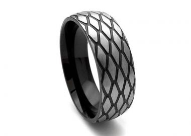 Ανδρικό Δαχτυλίδι με μοντέρνα διχρωμία AT112 - Asimenio - 