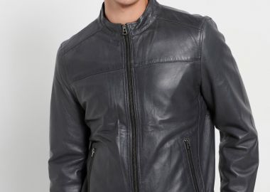 Ανδρικό δερμάτινο jacket (Sheepskin) - FUNKY BUDDHA - 