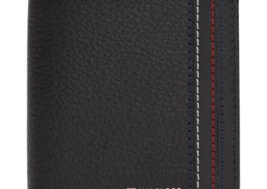 Ανδρικό Δερμάτινο Πορτοφόλι Tommy Hilfiger AM0AM14230-BDS Μαύρο - Tommy Hilfiger - 