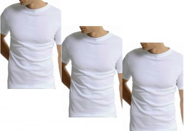 Ανδρικό Φανελάκι Σετ 3 Τεμ Κοντό Μανίκι Λευκό Λευκό - Rex - 