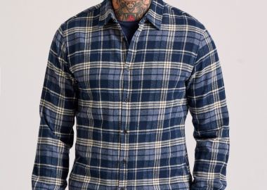 Ανδρικό flannel καρό πουκάμισο - FUNKY BUDDHA - 