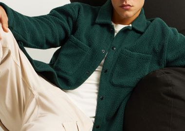 Ανδρικό fleece overshirt - FUNKY BUDDHA - 