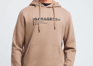 Ανδρικό φούτερ με κουκούλα και τύπωμα στην πλάτη Garage 55 - GARAGE 55 - 