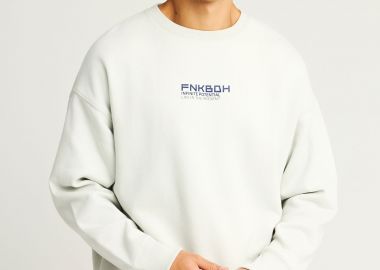 Ανδρικό φούτερ με τύπωμα στο στήθος και στην πλάτη - FUNKY BUDDHA - 