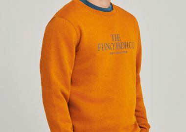 Ανδρικό φούτερ με τυπωμένο logo - The essentials - FUNKY BUDDHA - 