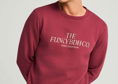 Ανδρικό φούτερ με τυπωμένο logo - The essentials - FUNKY BUDDHA - 