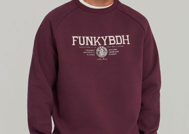 Ανδρικό φούτερ με τυπωμένο logo - FUNKY BUDDHA - 