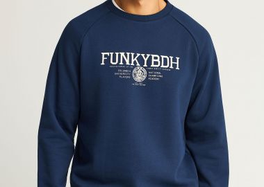 Ανδρικό φούτερ με τυπωμένο logo - FUNKY BUDDHA - 