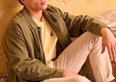 Ανδρικό garment dyed lightweight μπουφάν - FUNKY BUDDHA - 