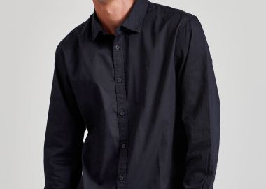 Ανδρικό garment dyed twill πουκάμισο - FUNKY BUDDHA - 