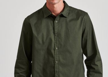 Ανδρικό garment dyed twill πουκάμισο - FUNKY BUDDHA - 