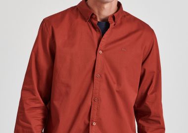 Ανδρικό garment dyed twill πουκάμισο - FUNKY BUDDHA - 