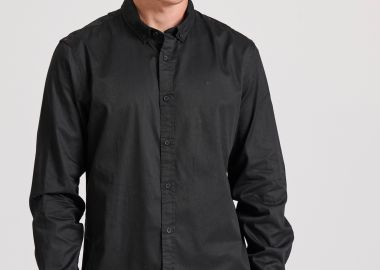 Ανδρικό garment dyed twill πουκάμισο - FUNKY BUDDHA - 