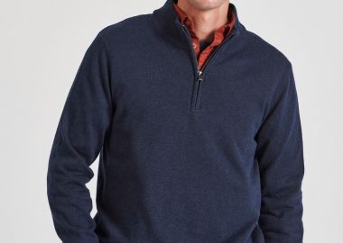 Ανδρικό half-zip πλεκτό πουλόβερ - FUNKY BUDDHA - 