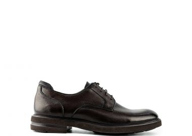 Ανδρικό καφέ δερμάτινο derby - MIGATO - 