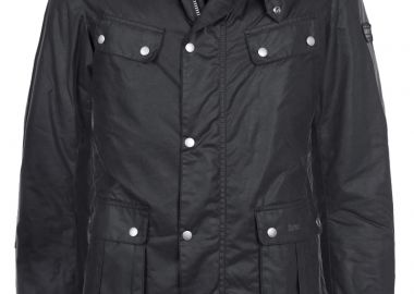 ΑΝΔΡΙΚΟ ΚΕΡΩΜΕΝΟ ΜΠΟΥΦΑΝ DUKE WAX JACKET BARBOUR INTERNATIONAL ΚΑΝΟΝΙΚΗ ΓΡΑΜΜΗ ΠΡΑΣΙΝΟ - BARBOUR INTERNATIONAL - 