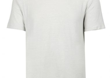 ΑΝΔΡΙΚΟ ΚΟΝΤΟΜΑΝΙΚΟ ΛΙΝΟ T-SHIRT ΜΕ ΛΑΙΜΟΚΟΨΗ CROSSLEY GRIPEN ΚΑΝΟΝΙΚΗ ΓΡΑΜΜΗ ΕΚΡΟΥ - CROSSLEY - 