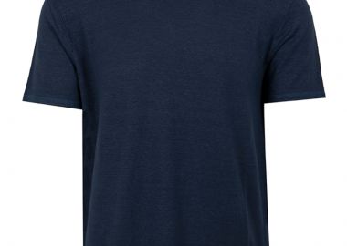 ΑΝΔΡΙΚΟ ΚΟΝΤΟΜΑΝΙΚΟ ΛΙΝΟ T-SHIRT ΜΕ ΛΑΙΜΟΚΟΨΗ CROSSLEY GRIPEN ΚΑΝΟΝΙΚΗ ΓΡΑΜΜΗ ΖΑΦΕΙΡΙ - CROSSLEY - 