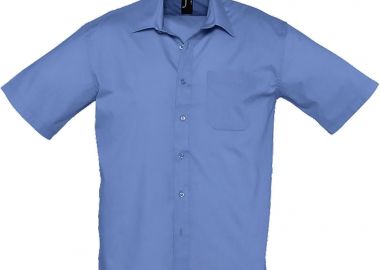 Ανδρικό κοντομάνικο πουκάμισο Bristol SOLS 16050 Medium Blue -  - 