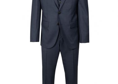 ΑΝΔΡΙΚΟ ΚΟΣΤΟΥΜΙ ΜΕ ΓΙΛΕΚΟ L-HARVERS-3PCS-233 BOSS CAMEL ΣΤΕΝΗ ΓΡΑΜΜΗ ΣΚΟΥΡΟ ΜΠΛΕ - BOSS - 