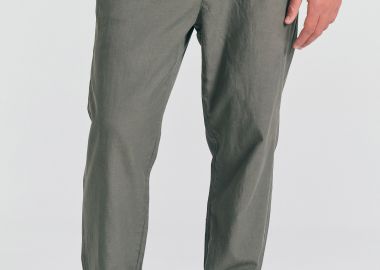 Ανδρικό linen blend chino παντελόνι - FUNKY BUDDHA - 