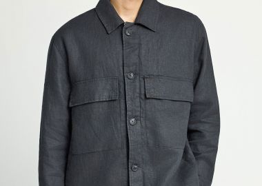 Ανδρικό λινό casual μπουφάν - FUNKY BUDDHA - 