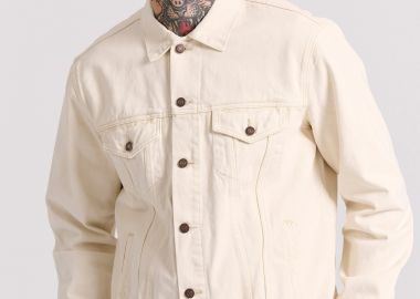 Ανδρικό loose fit garment dyed τζιν μπουφάν - FUNKY BUDDHA - 