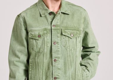 Ανδρικό loose fit garment dyed τζιν μπουφάν - FUNKY BUDDHA - 