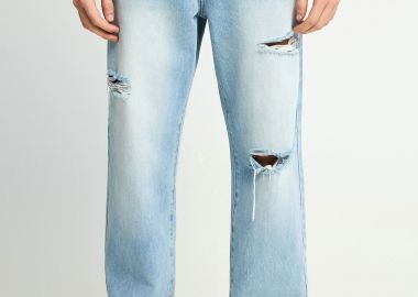 Ανδρικό loose τζην με destroyed effects - FUNKY BUDDHA - 