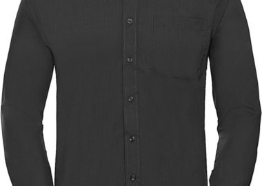 Ανδρικό Μακρυμάνικο Πουκάμισο R-934M-0 Russell Poplin Easy Care Black - Russell - 