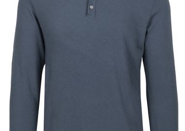 ΑΝΔΡΙΚΟ ΜΑΚΡΥΜΑΝΙΚΟ POLO SHIRT SALES ΚΑΝΟΝΙΚΗ ΓΡΑΜΜΗ ΜΠΛΕ ΣΚΟΥΡΟ - CROSSLEY - 