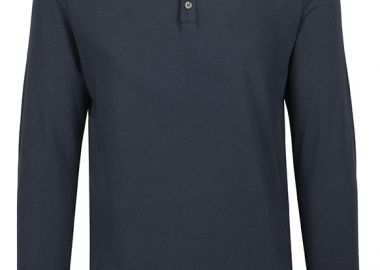 ΑΝΔΡΙΚΟ ΜΑΚΡΥΜΑΝΙΚΟ POLO SHIRT SALES ΚΑΝΟΝΙΚΗ ΓΡΑΜΜΗ ΜΠΛΕ ΣΚΟΥΡΟ - CROSSLEY - 