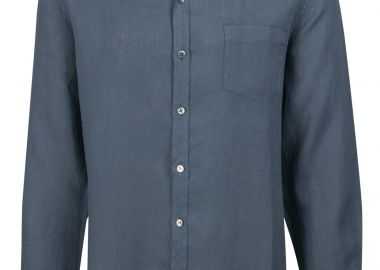 ΑΝΔΡΙΚΟ ΜΑΚΡΥΜΑΝΙΚΟ ΠΟΥΚΑΜΙΣΟ ΛΙΝΟ JIOCH ΚΑΝΟΝΙΚΗ ΓΡΑΜΜΗ ΜΠΛΕ - CROSSLEY - 