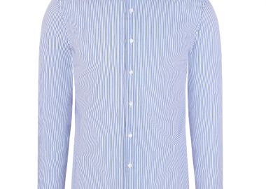 ΑΝΔΡΙΚΟ ΜΑΚΡΥΜΑΝΙΚΟ ΠΟΥΚΑΜΙΣΟ NEW KENT 98 SEIDENSTICKER SLIM FIT ΜΠΛΕ - SEIDENSTICKER - 