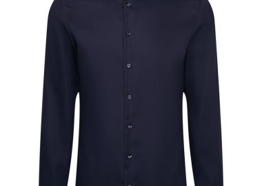 ΑΝΔΡΙΚΟ ΜΑΚΡΥΜΑΝΙΚΟ ΠΟΥΚΑΜΙΣΟ NEW KENT COMBI SLIM FIT ΜΠΛΕ - SEIDENSTICKER - 