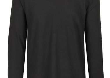 ΑΝΔΡΙΚΟ ΜΑΚΡΥΜΑΝΙΚΟ T-SHIRT STROT ΚΑΝΟΝΙΚΗ ΓΡΑΜΜΗ ΜΑΥΡΟ - CROSSLEY - 