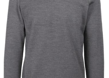 ΑΝΔΡΙΚΟ ΜΑΛΛΙΝΟ-COOL TOUCH ΠΟΥΛΟΒΕΡ ΜΕ ΛΑΙΜΟΚΟΨΗ ΣΚΟΥΡΟ ΓΚΡΙ - PAUL & SHARK - 