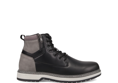 Ανδρικό μαύρο μποτάκι - MIGATO - 