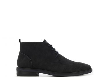Ανδρικό μαύρο σουέντ μποτάκι - SJ - 