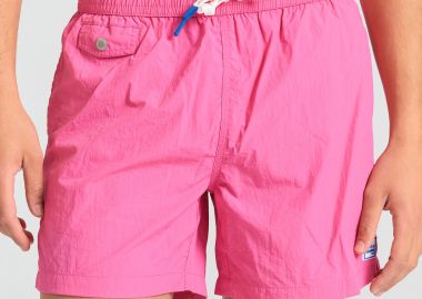 Ανδρικό μονόχρωμο μαγιό με διακοσμητικό τσεπάκι - FUNKY BUDDHA - 