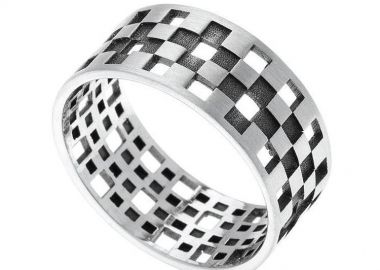 Ανδρικό μοντέρνο δαχτυλίδι από ασήμι 925 -  - 