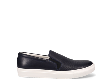 Ανδρικό μπλε δερμάτινο loafer - MIGATO - 