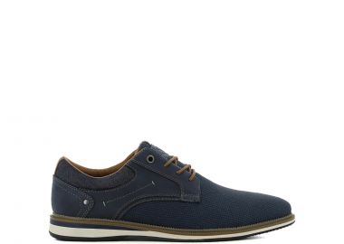 Ανδρικό μπλε σκούρο παπούτσι Oxford - SJ - 