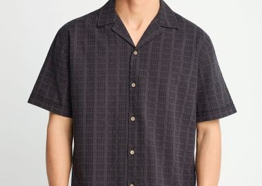 Ανδρικό oversized fit κοντομάνικο πουκάμισο - FUNKY BUDDHA - 