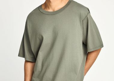 Ανδρικό oversized t-shirt από βαμβάκι - The essentials - FUNKY BUDDHA - 