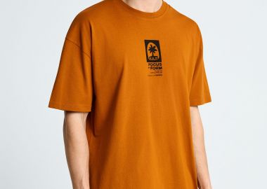 Ανδρικό oversized t-shirt με τύπωμα στην πλάτη - FUNKY BUDDHA - 