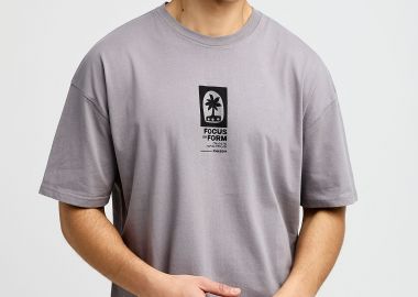 Ανδρικό oversized t-shirt με τύπωμα στην πλάτη - FUNKY BUDDHA - 